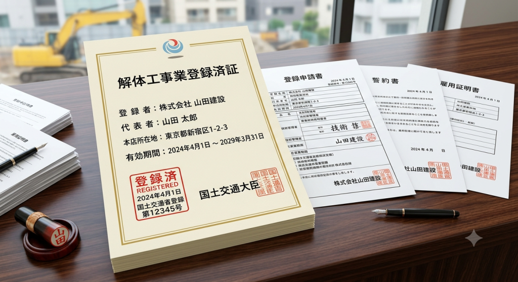 解体工事業登録の更新・変更・廃業届を完全解説